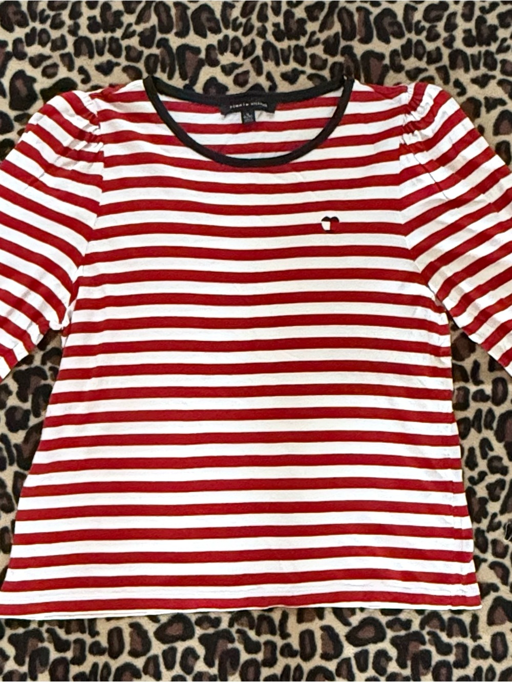 Tommy Hilfiger Red and White Striped Short Sleeve Kids Tee - Picture 1 of 5